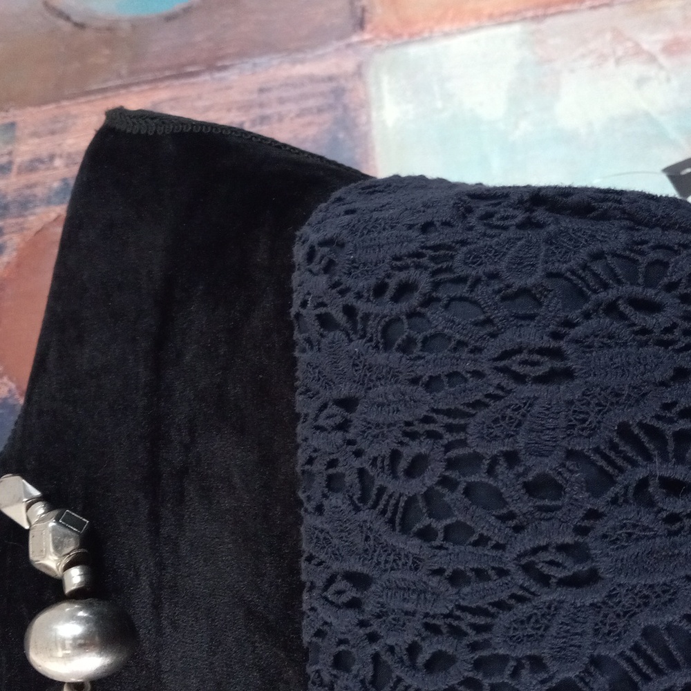 Elegant Navy Blue Lace Strapless Dress By Tommy Hilfigure Size 4 NWT - Picture 7 of 10
